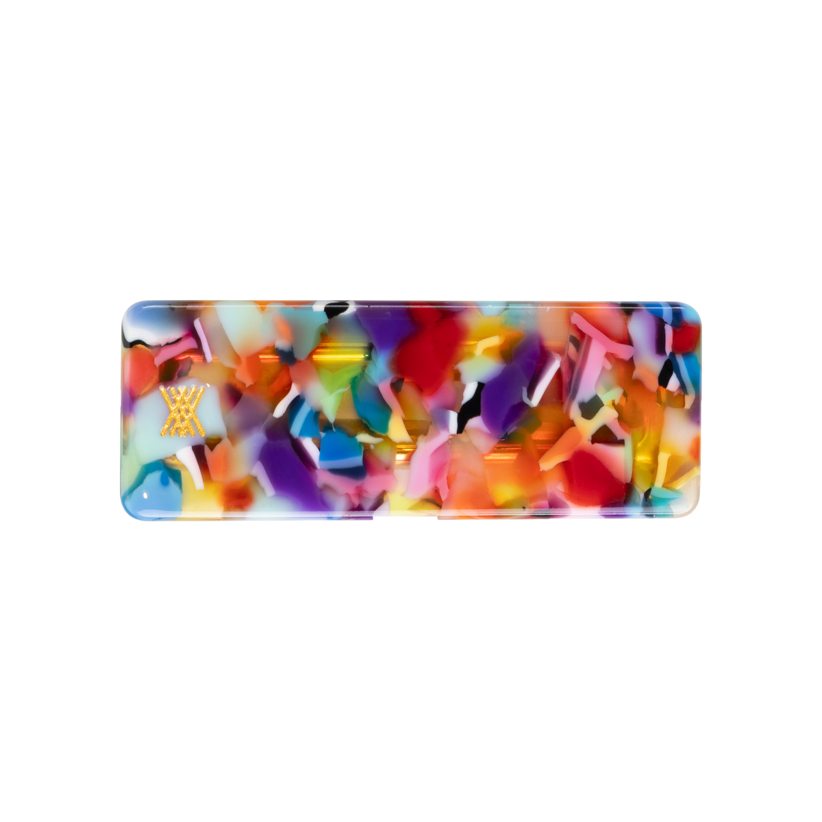 squared hair clip - marble