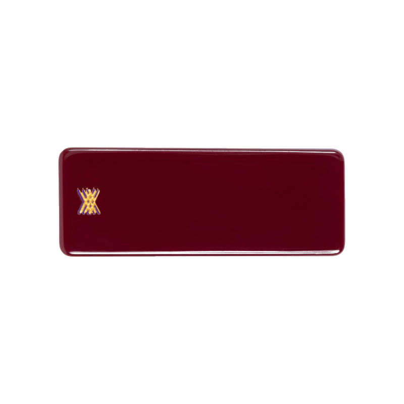 squared hair clip - mulberry rocket