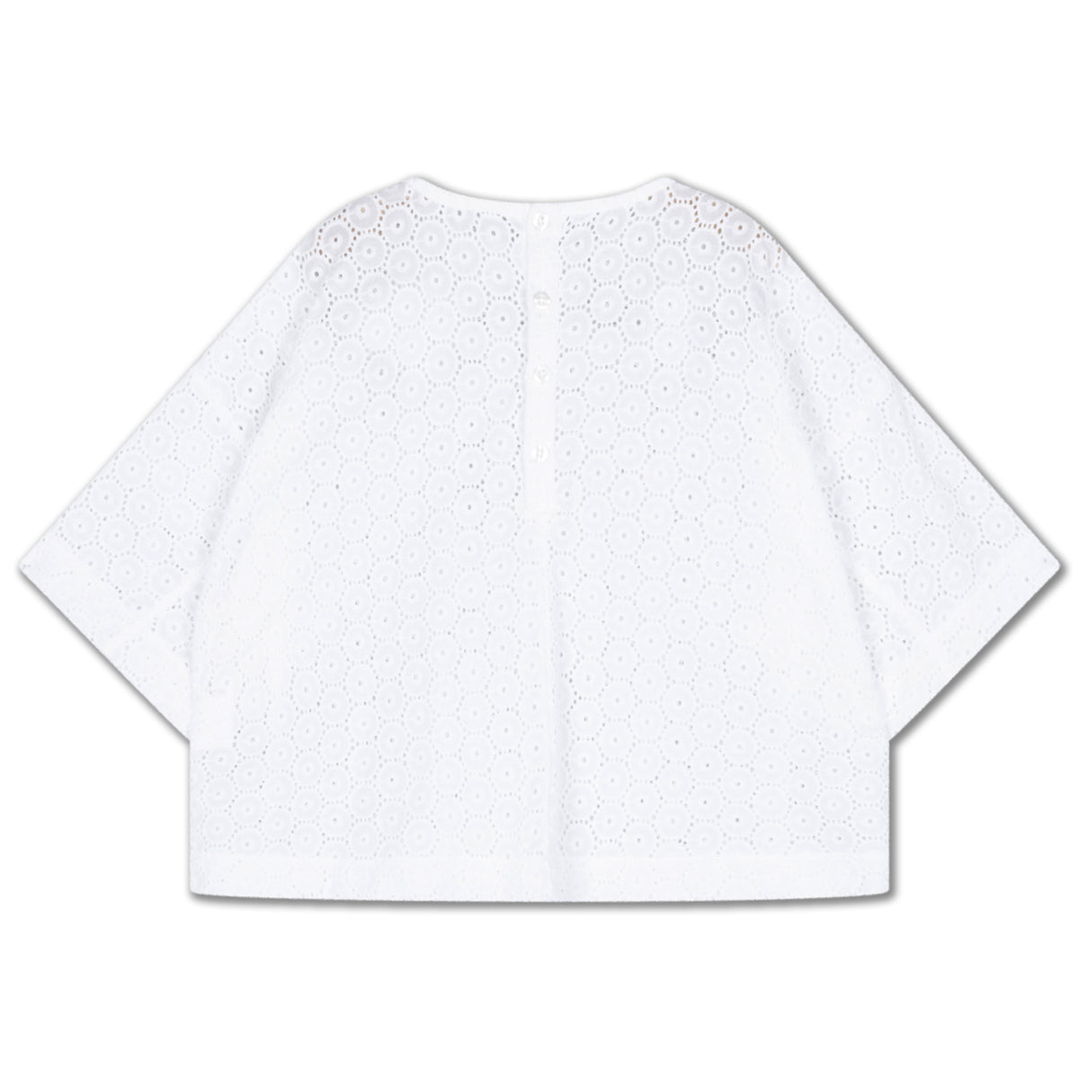 woven tee - crisp white embroidery anglaise