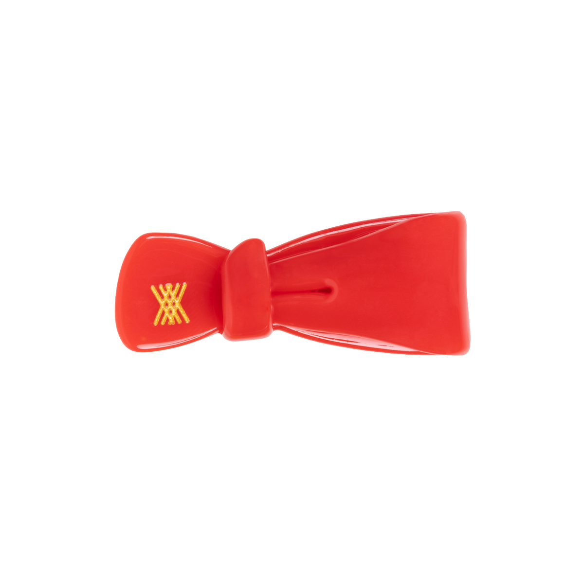bow hair clip - firecracker red
