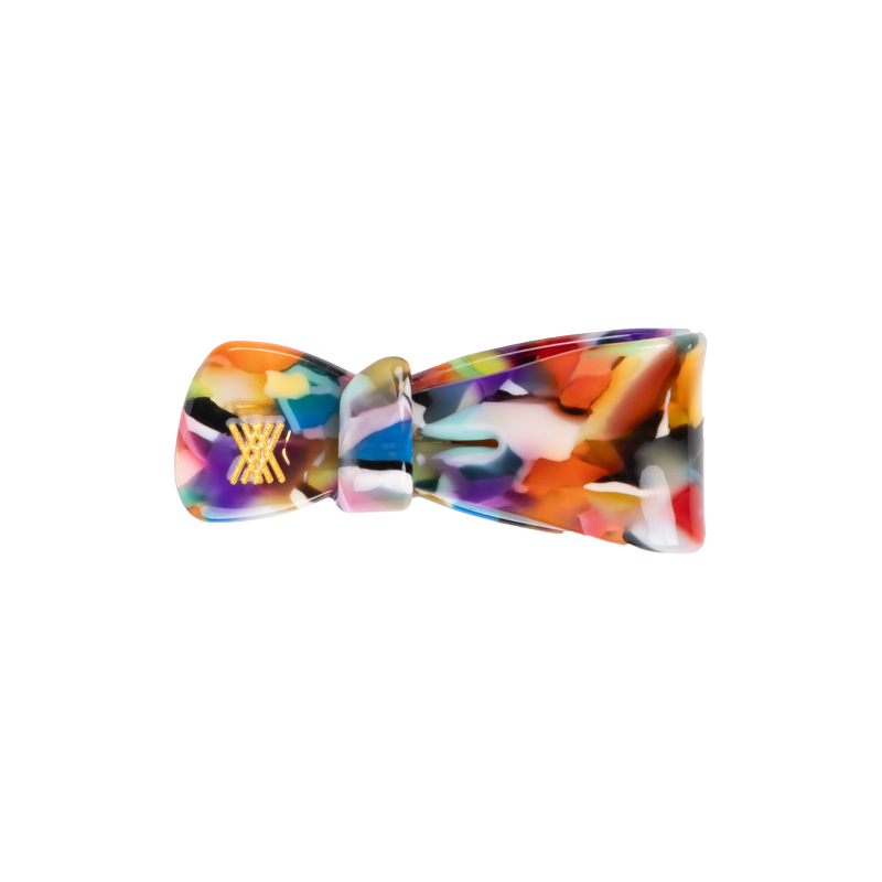 bow hair clip - marble
