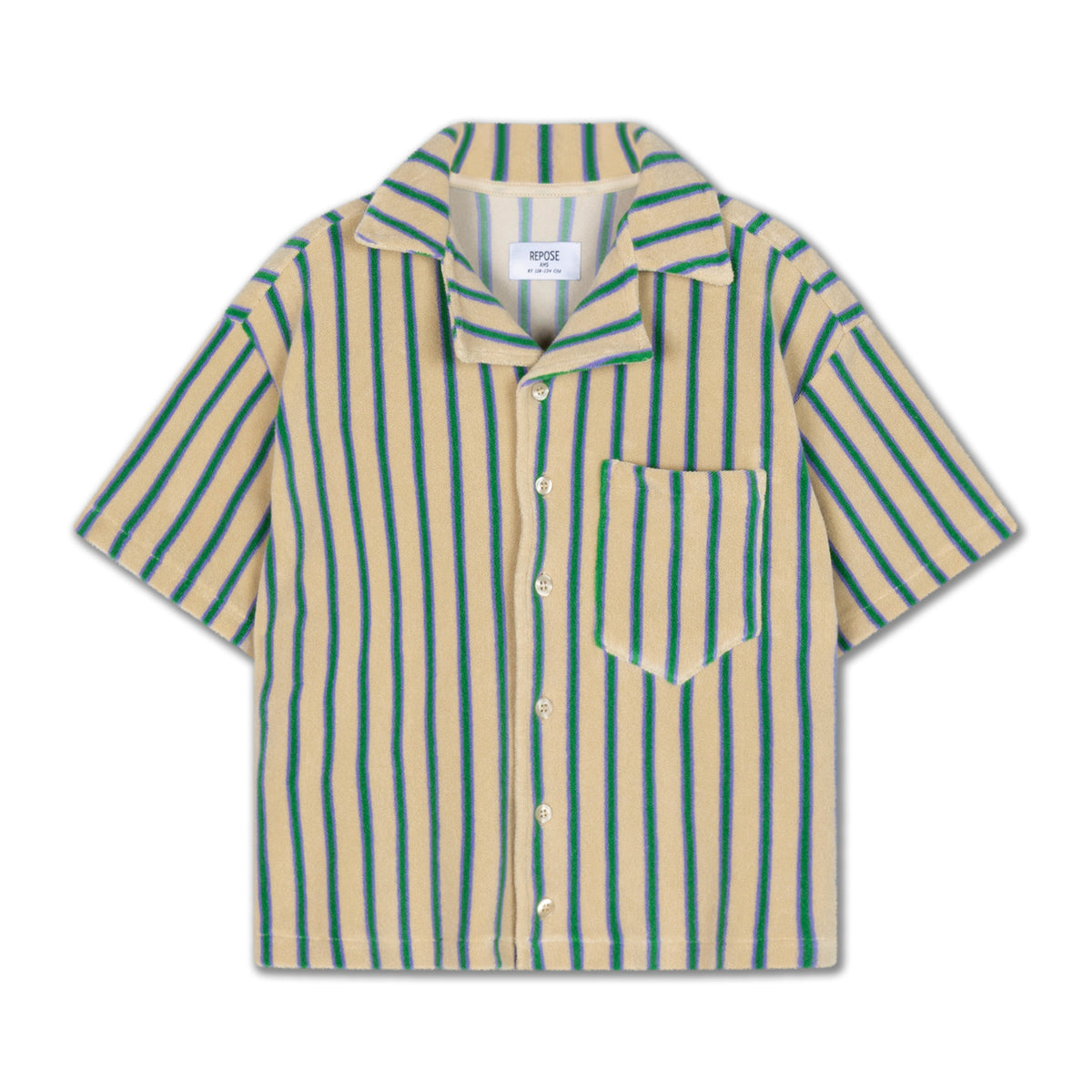 box cut shirt - jade bloom stripe