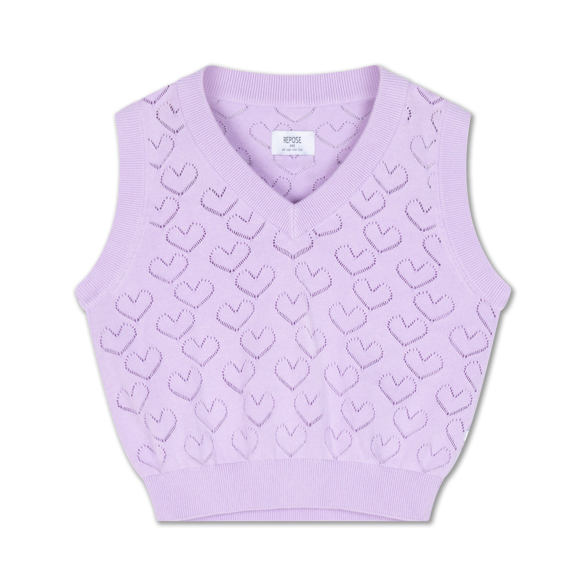 v neck spencer - soft glacier bloom