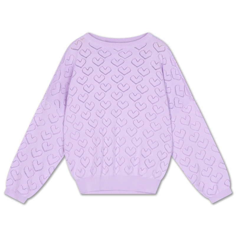 knit slouchy sweater - soft glacier bloom