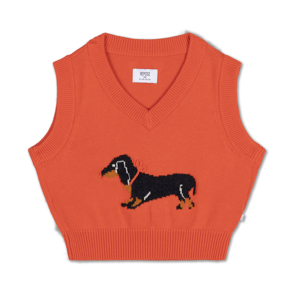 knit v neck spencer - radiant red