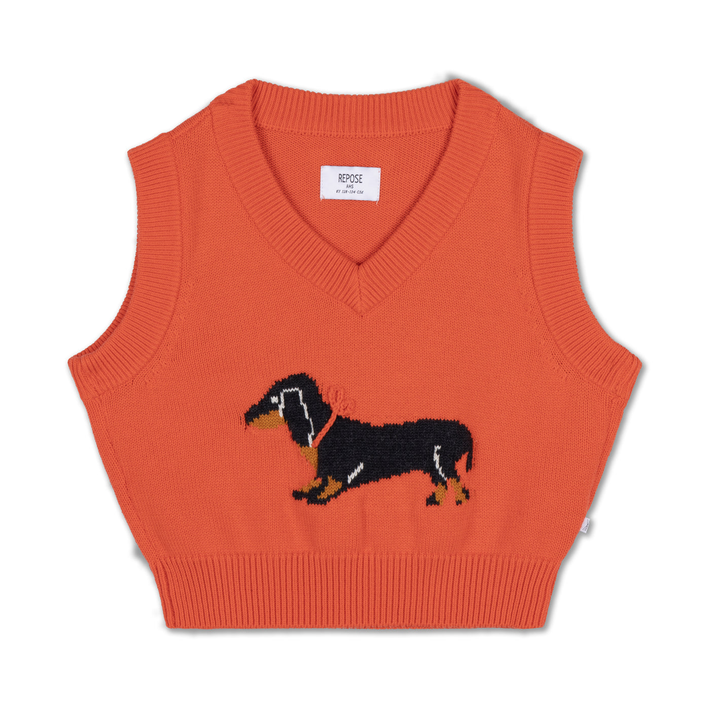 knit v neck spencer - radiant red