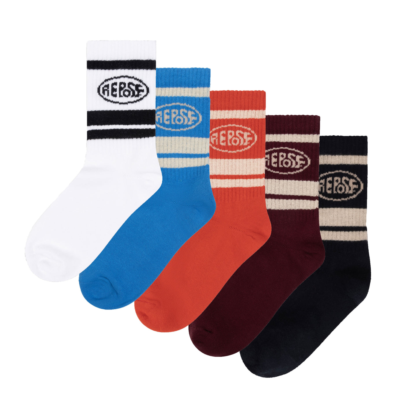 5 pack sporty socks - logo