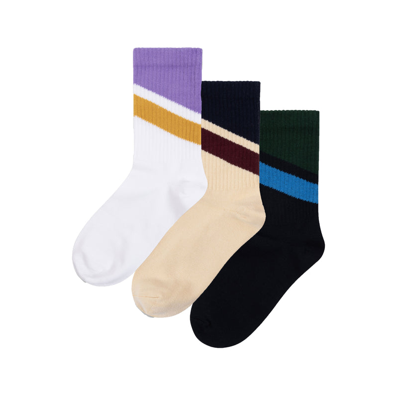 3 pack sporty socks - stripe