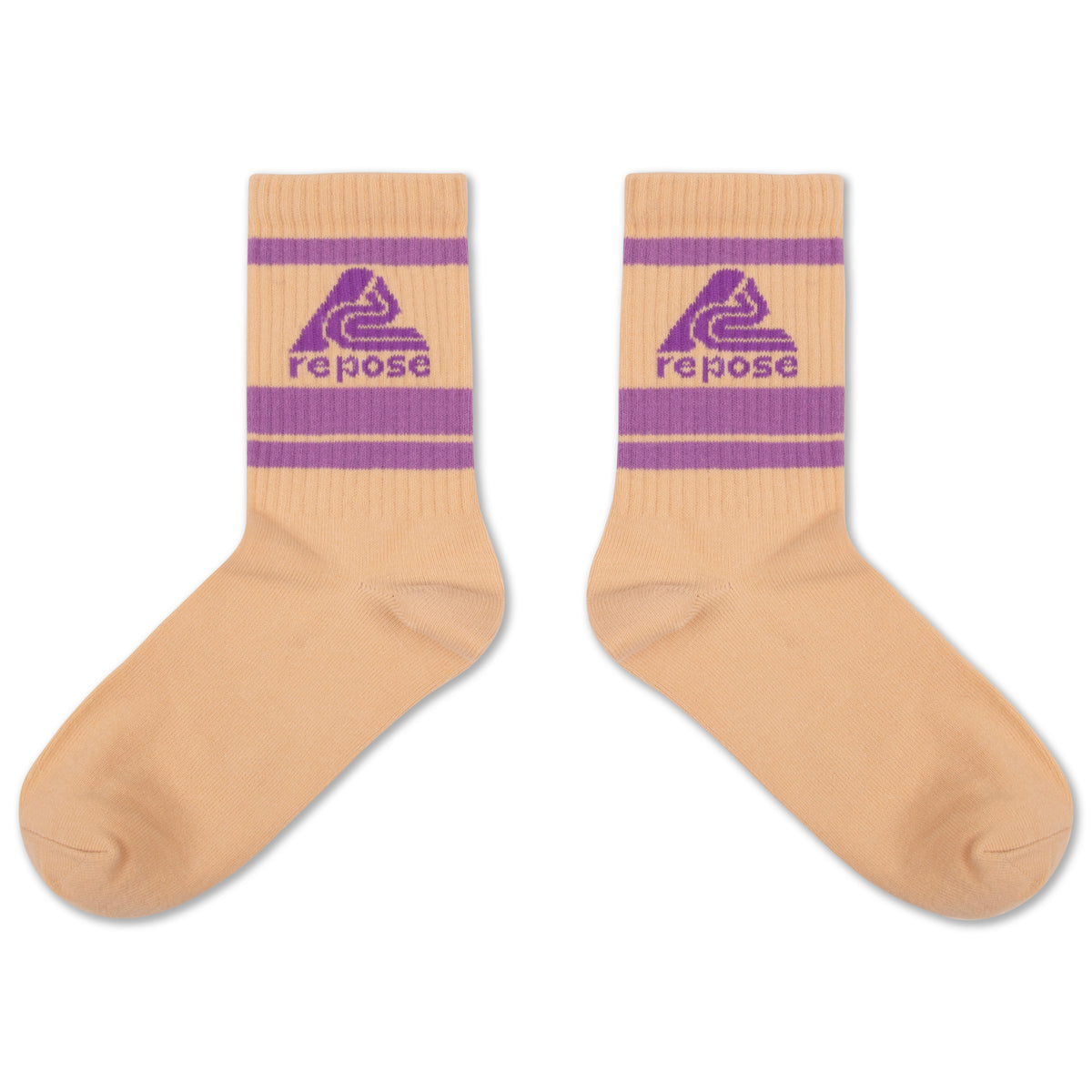 sporty socks - sand logo