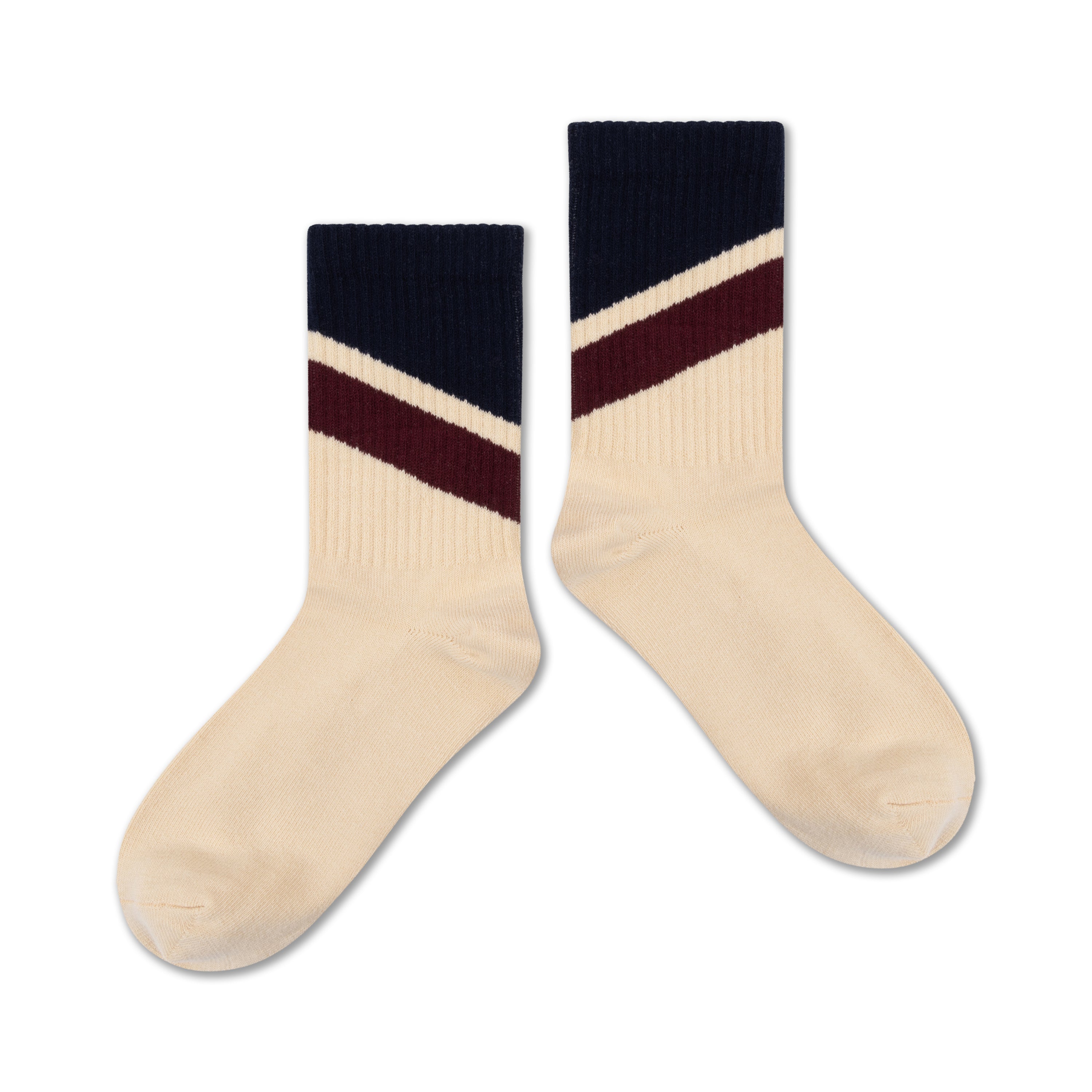 sporty sock - sand stripe