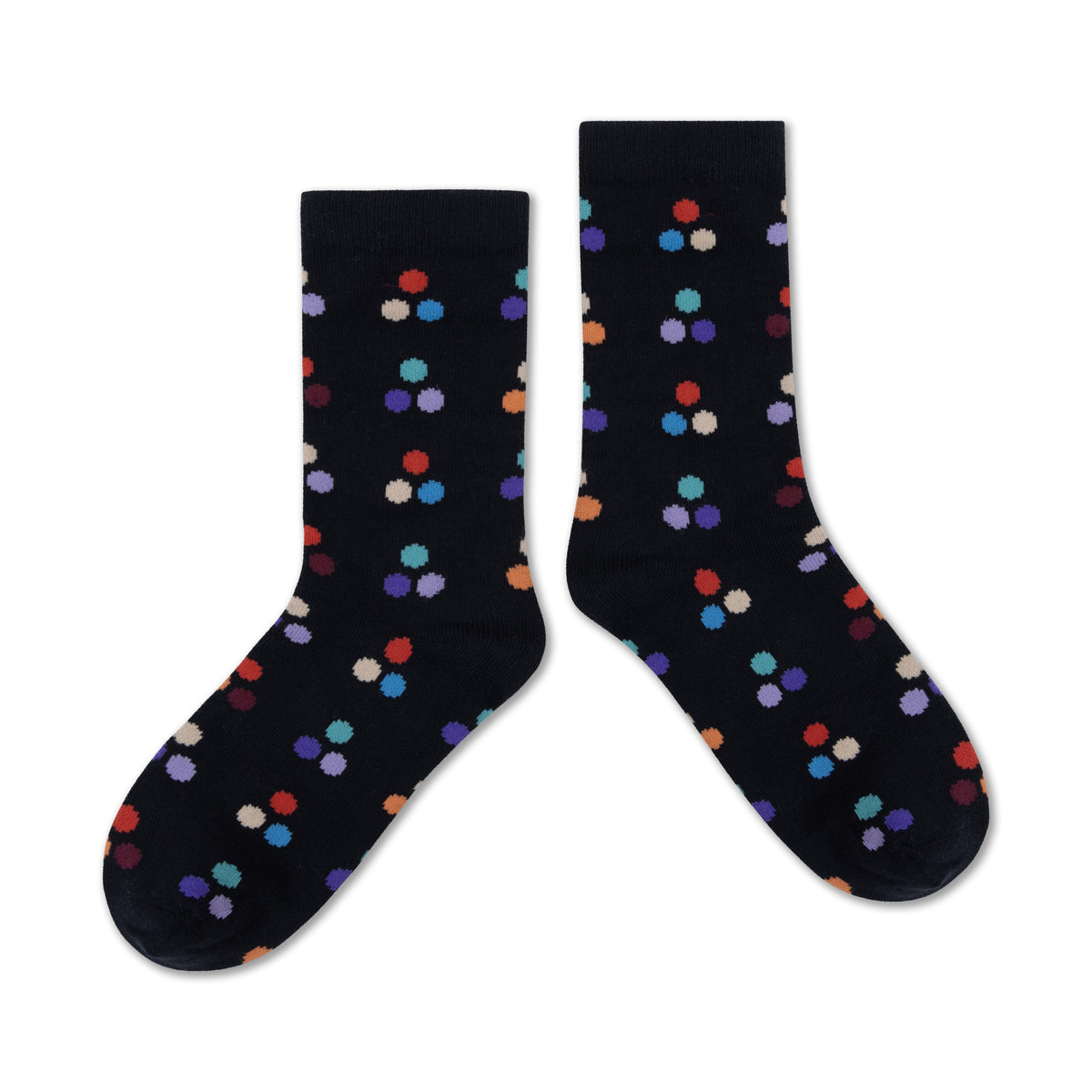 socks - graphite night multi dot