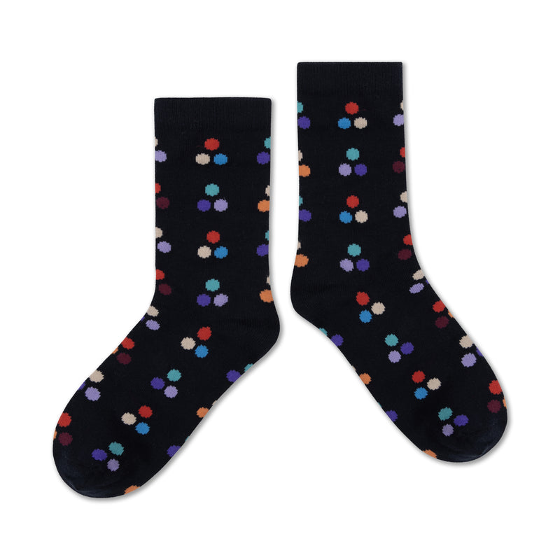 socks - graphite night multi dot