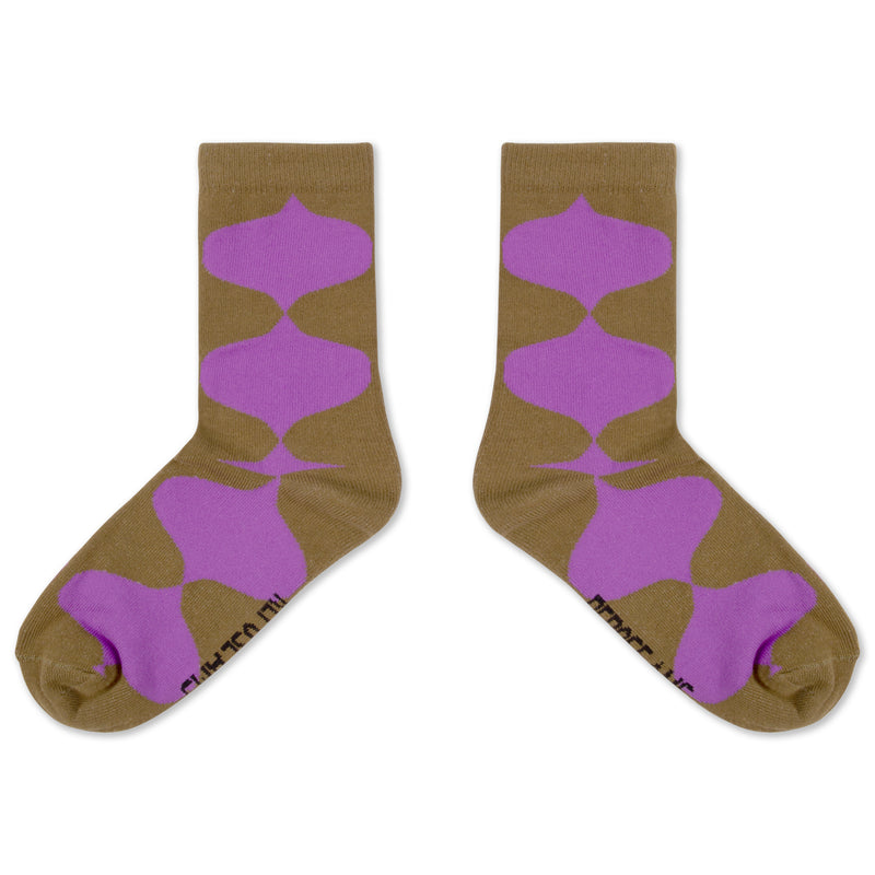 socks - soft harlequin khaki