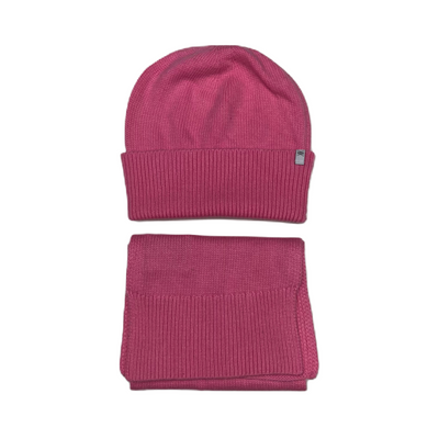 Repose Ams. - Hat and scarf pinkish coral 8y