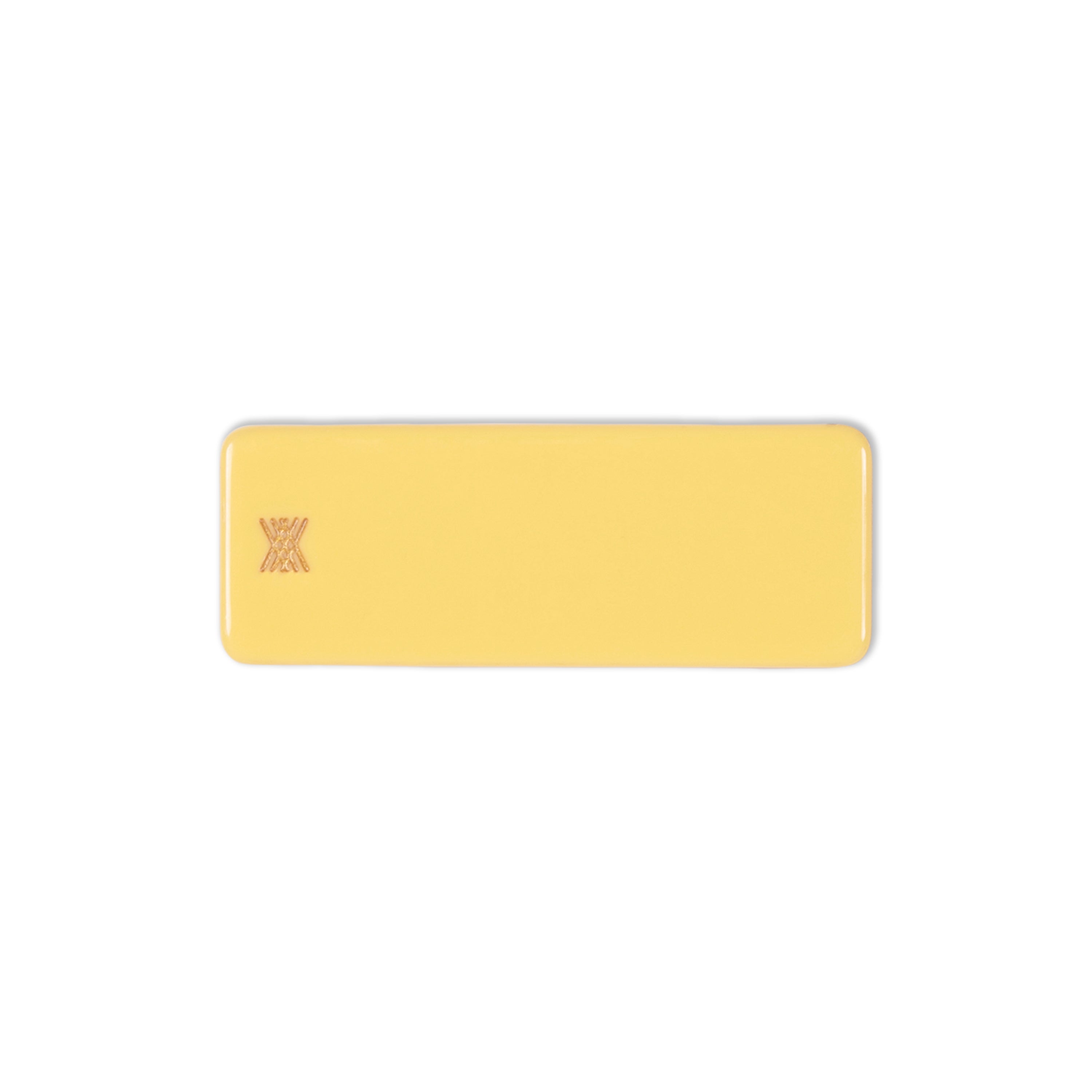 squared hair clip - soft yellow