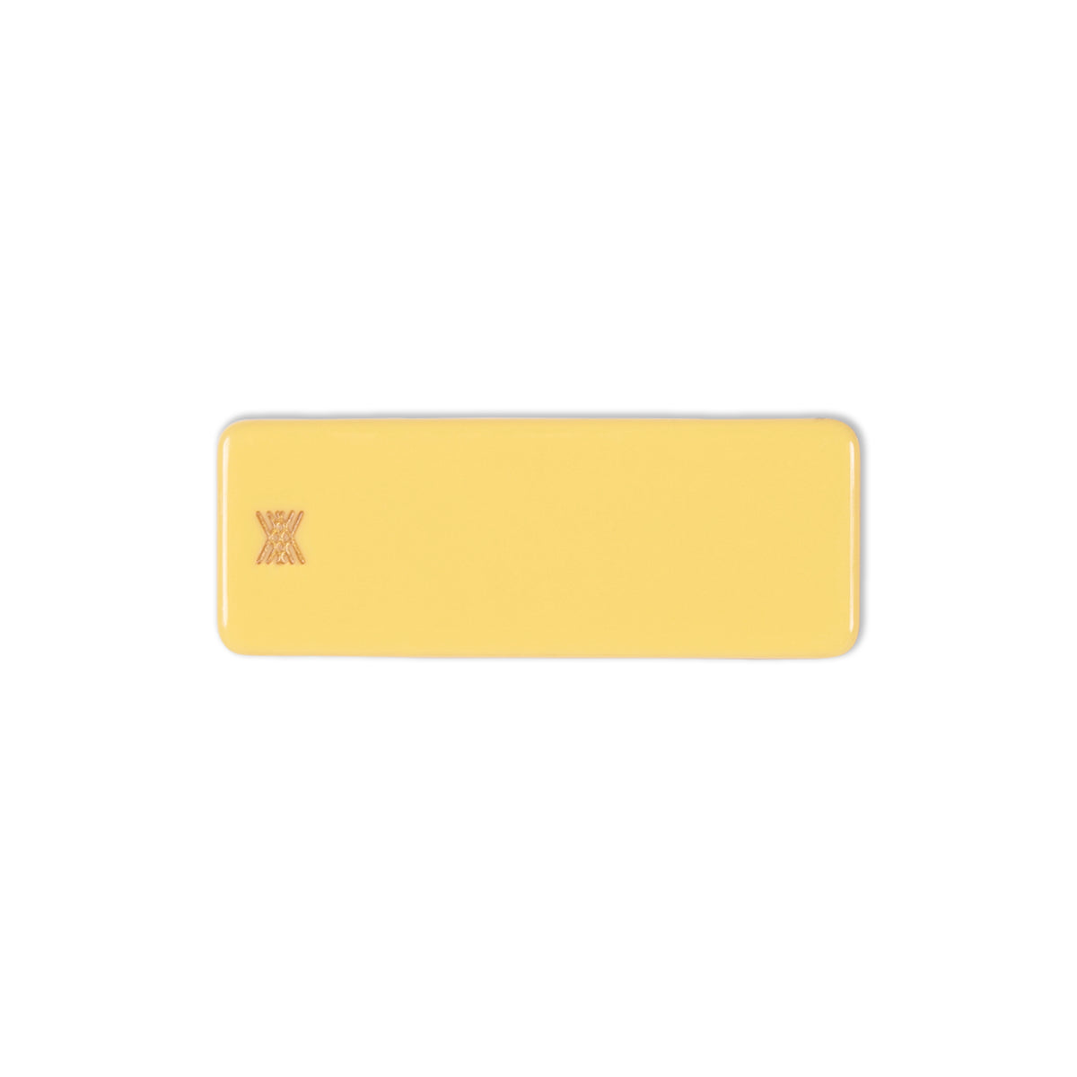 squared hair clip - soft yellow