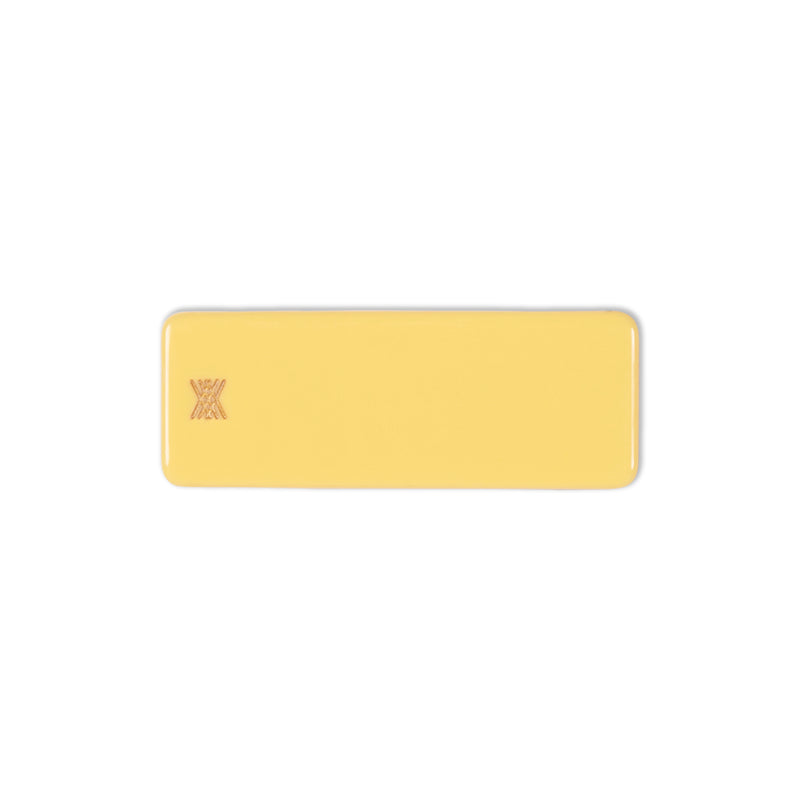 squared hair clip - soft yellow