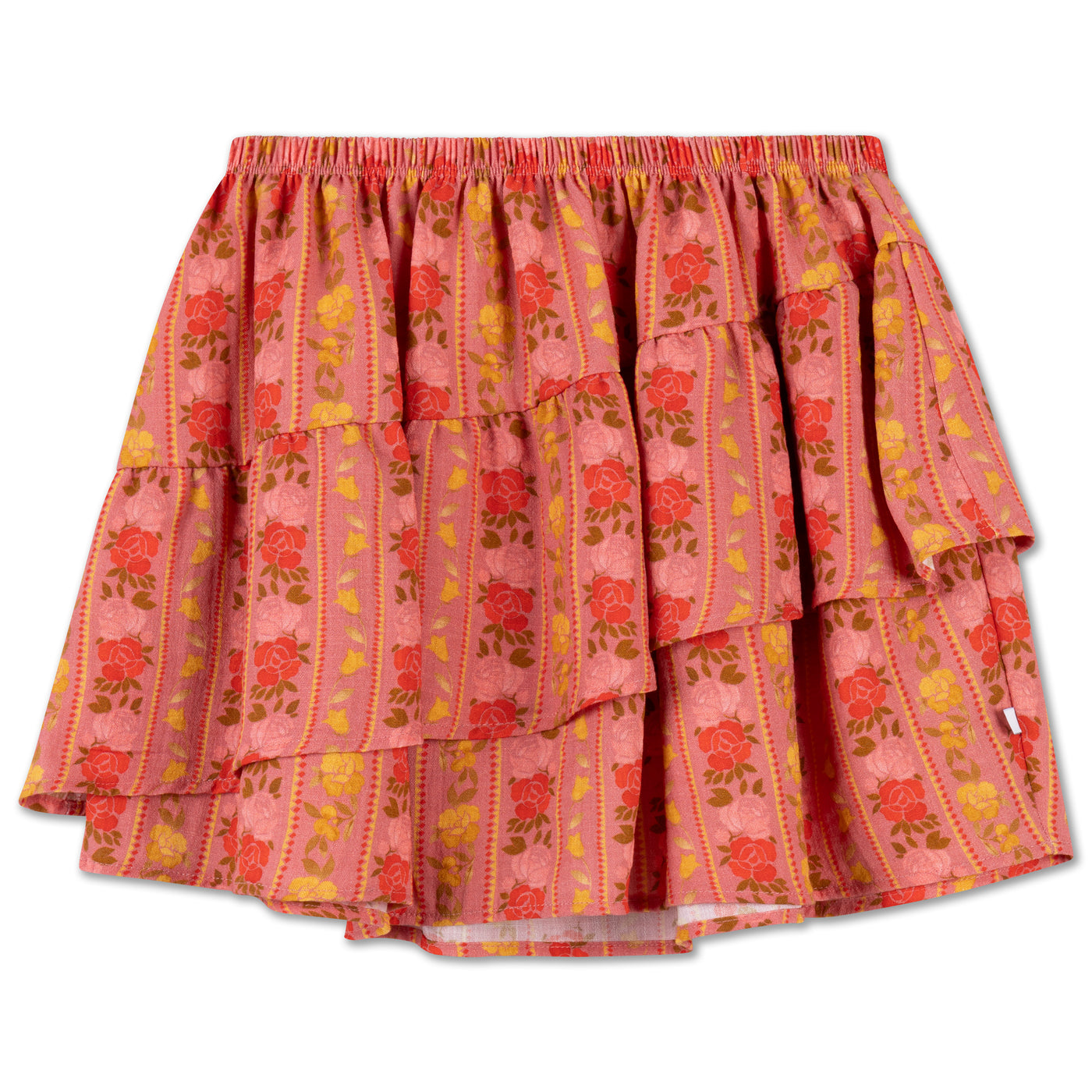 ruffle skirt - coral bloom fiesta