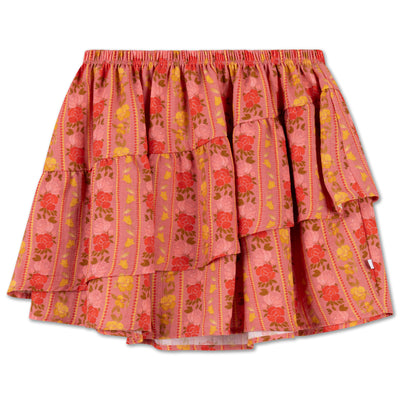 ruffle skirt - coral bloom fiesta