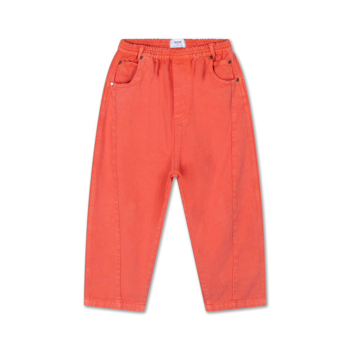 wide pant - washed flame red