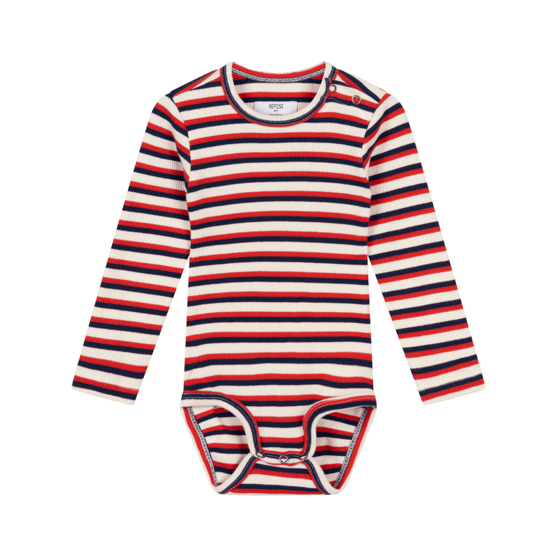 bodysuit LS - ivy stripe