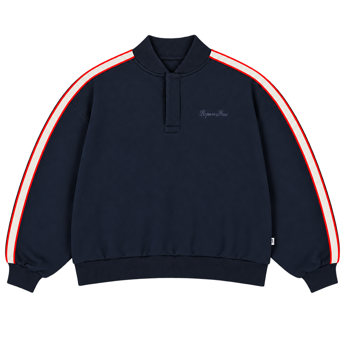 button front sweater - blue note