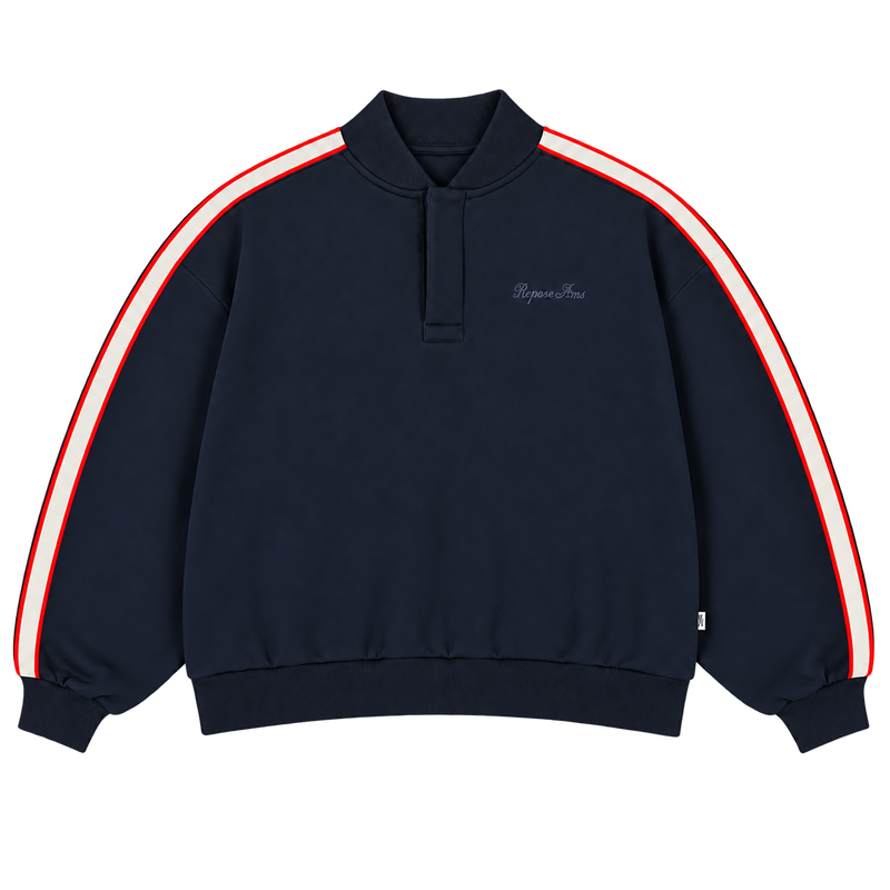 button front sweater - blue note
