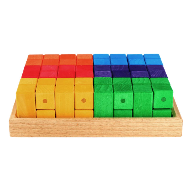 Bauspiel Corner Blocks 24-piece colourful wooden building set for open-ended play