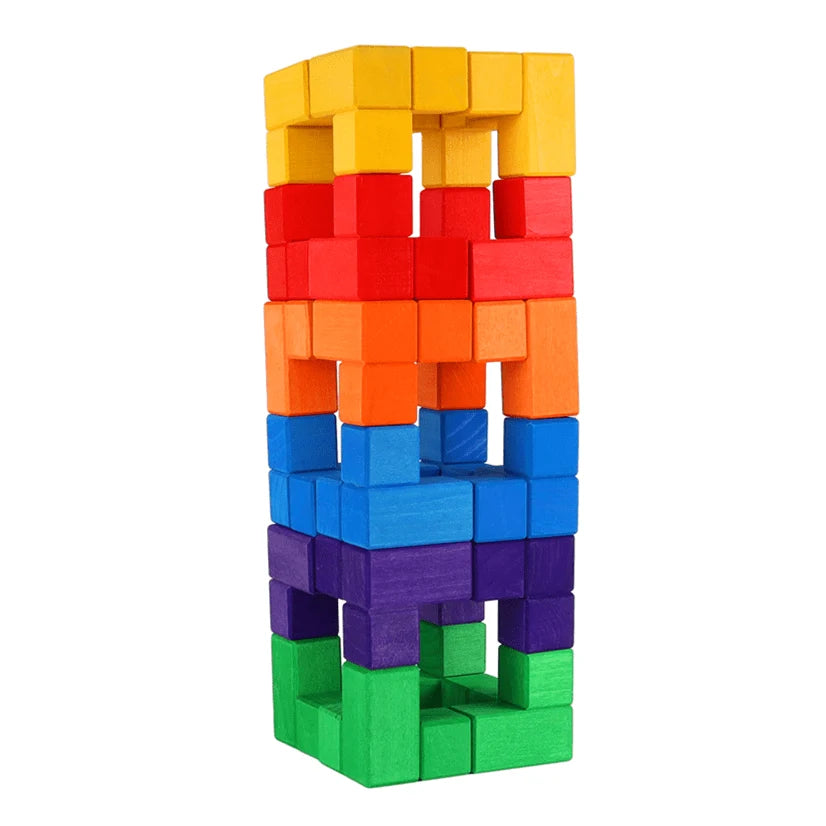 Bauspiel Corner Blocks 24-piece colourful wooden building set for open-ended play