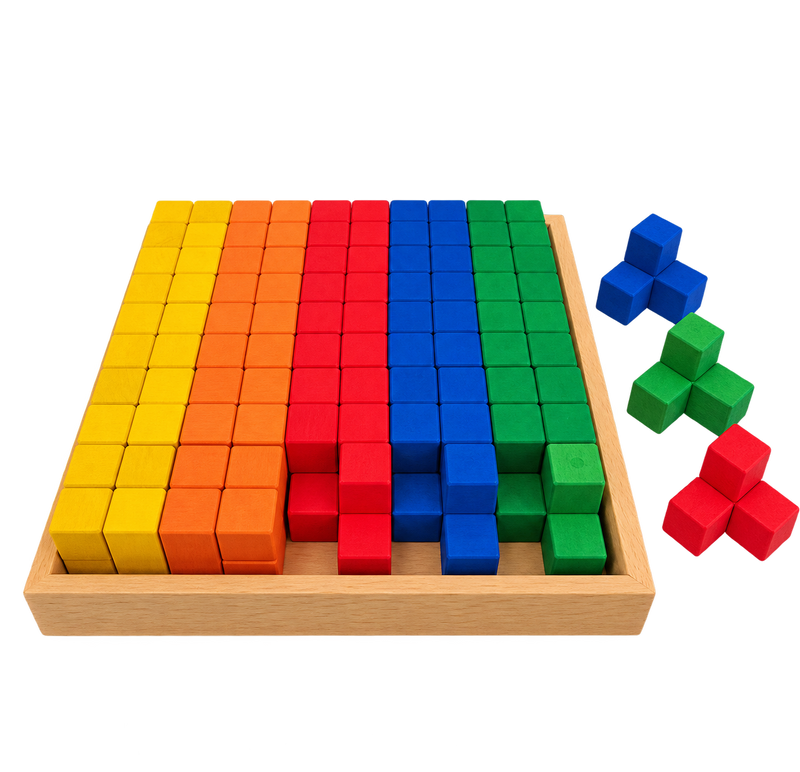 Bauspiel Corner Blocks 50-piece colourful wooden building set for open-ended play
