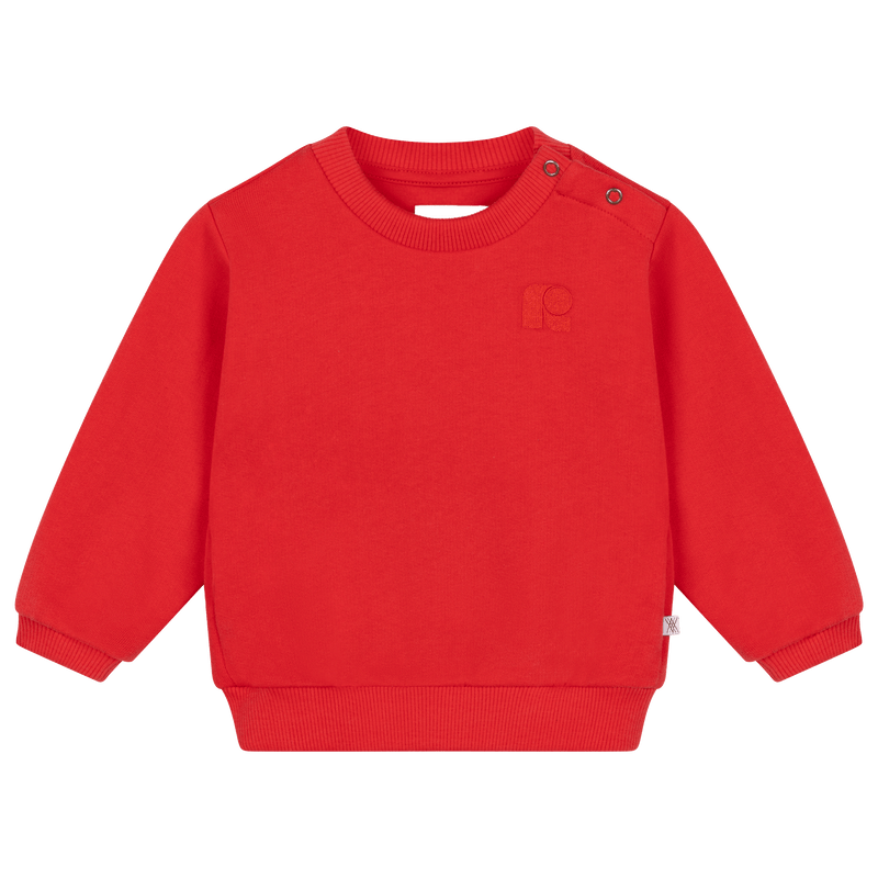 cozy drop sweater - firecracker red