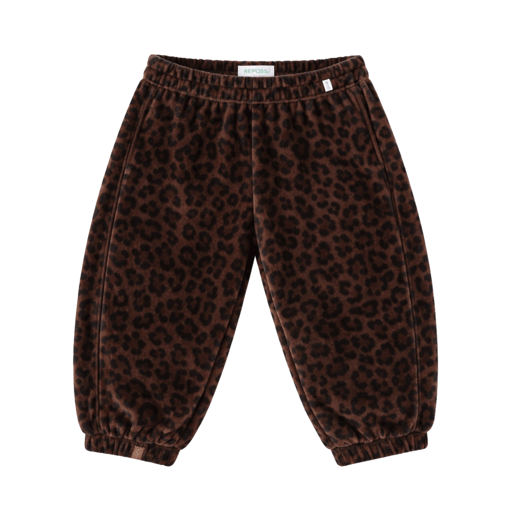 comfy wide pants - chocolate leopard