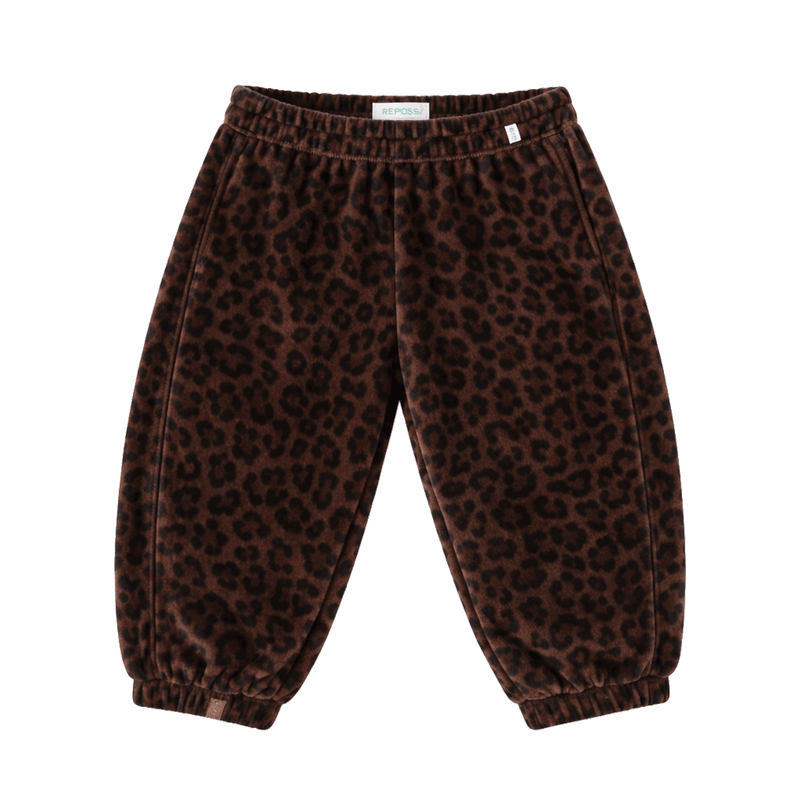 comfy wide pants - chocolate leopard