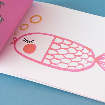 Coloring book with 50 unique illustrations, made in Barcelona on paper from sustainable forests, perfect for kids and adults to unleash their creativity with crayons, colored pencils, or markers.