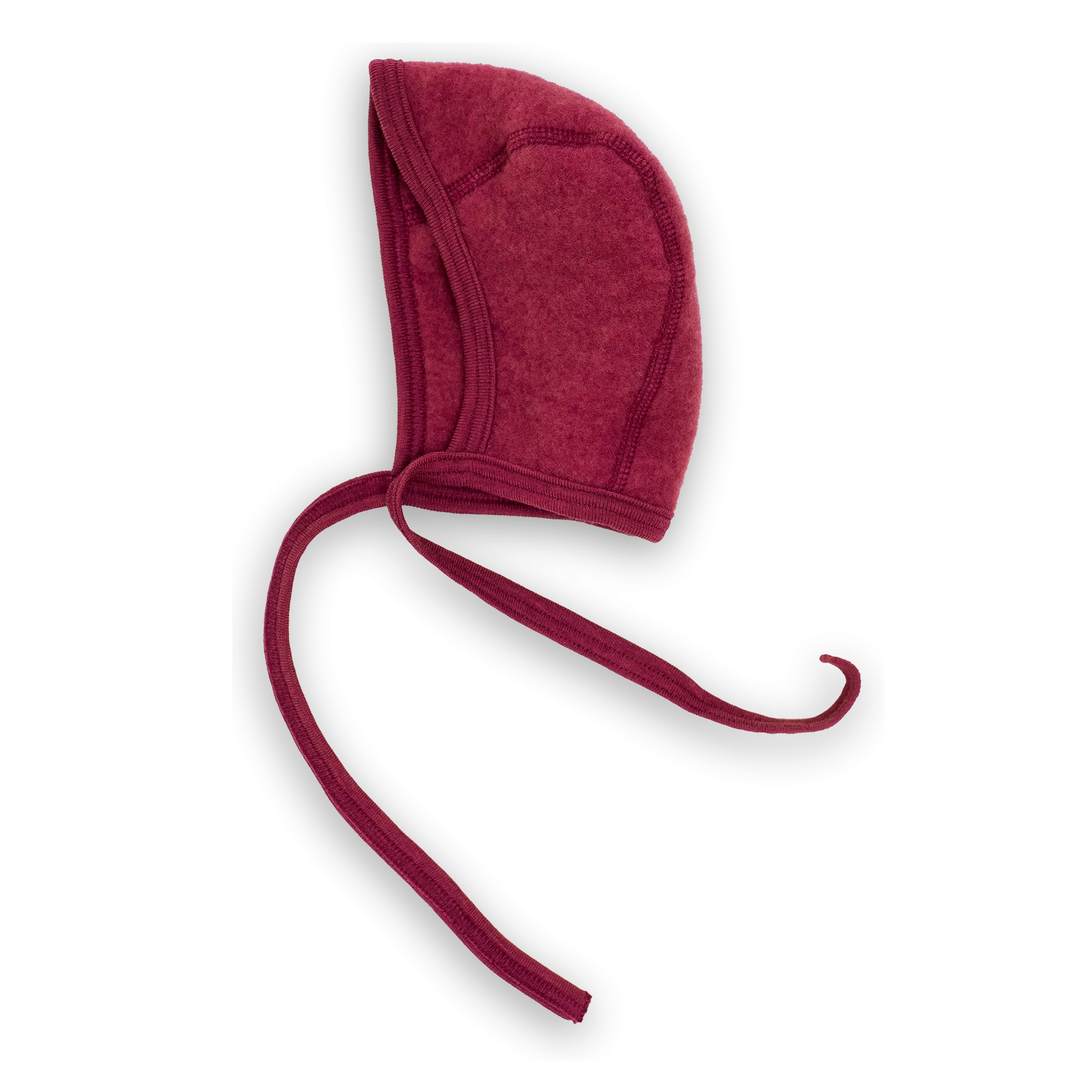 Engel Natur baby bonnet in organic merino wool fleece, jasper melange colour
