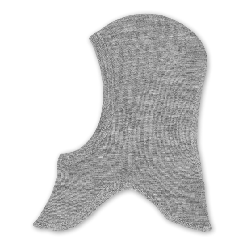 Engel Natur balaclava in organic wool and silk, light grey melange
