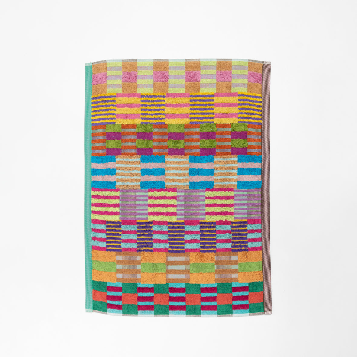 Foekje Fleur Bath Mat 74 Tulip Quilt – eco-friendly 100% cotton bath mat from the Odds & Ends collection, made in Portugal with recycled dyed yarns