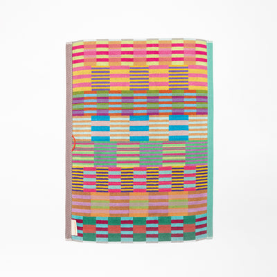 Foekje Fleur Bath Mat 74 Tulip Quilt – eco-friendly 100% cotton bath mat from the Odds & Ends collection, made in Portugal with recycled dyed yarns