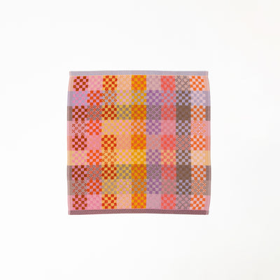 Foekje Fleur Tea Towel #86A Checkered Check – eco-friendly 100% cotton tea towel from the Odds & Ends collection, made in Portugal with leftover dyed yarns