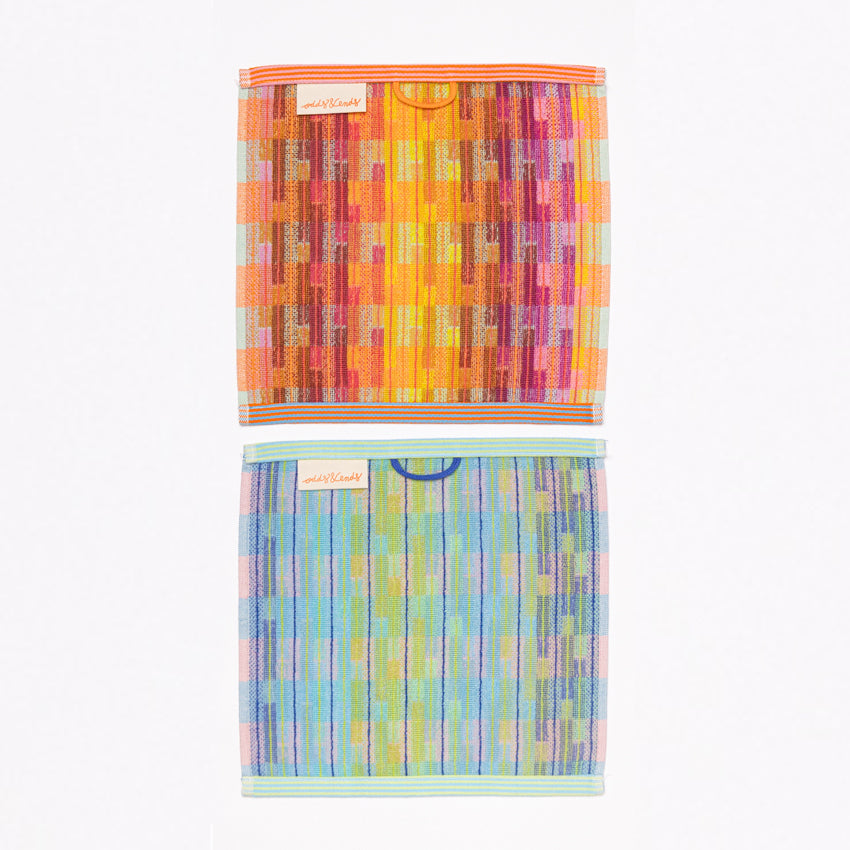 Foekje Fleur Basket #61 in multicolor design, eco-friendly storage basket made from recycled cloth duo, sustainable home decor accessory