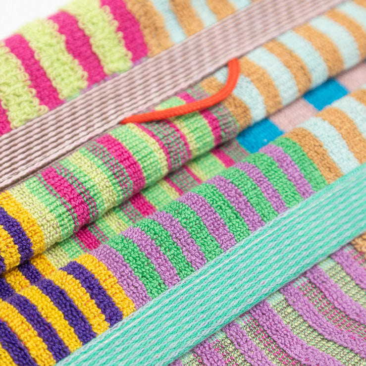 Foekje Fleur Bath Mat 74 Tulip Quilt – eco-friendly 100% cotton bath mat from the Odds & Ends collection, made in Portugal with recycled dyed yarns