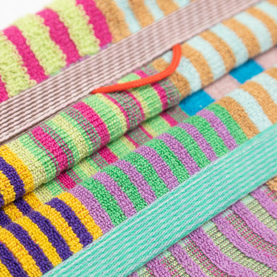 Foekje Fleur Bath Mat 74 Tulip Quilt – eco-friendly 100% cotton bath mat from the Odds & Ends collection, made in Portugal with recycled dyed yarns