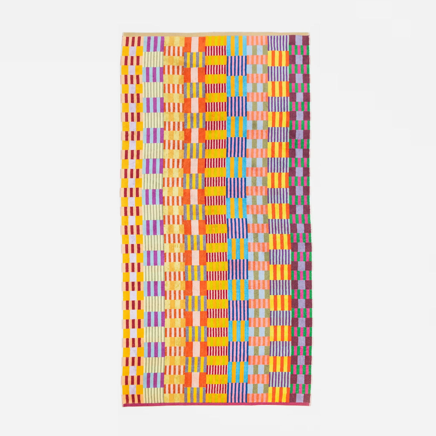 Foekje Fleur beach towel #66 Tulip Quilt – sustainable organic cotton towel with tulip quilt design