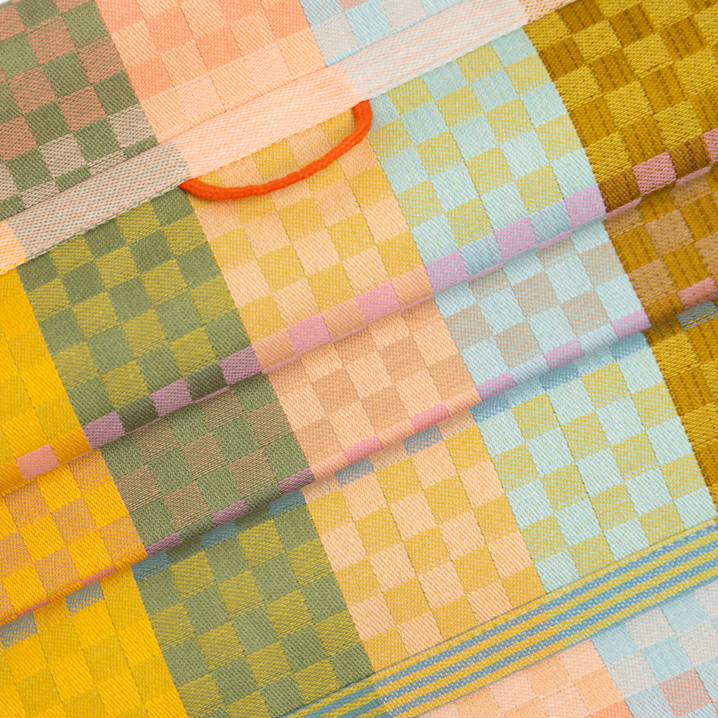 Foekje Fleur Tea Towel #87B Checkered Check – eco-friendly 100% cotton tea towel from the Odds & Ends collection, made in Portugal with leftover dyed yarns