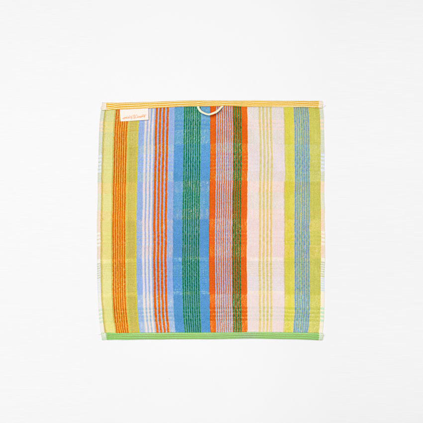 Colorful cotton kitchen towel made from leftover yarns – 50×50 cm – Foekje Fleur – made in Portugal