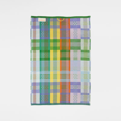 Colorful cotton tea towel made from leftover yarns – 50×70 cm – Foekje Fleur – made in Portugal