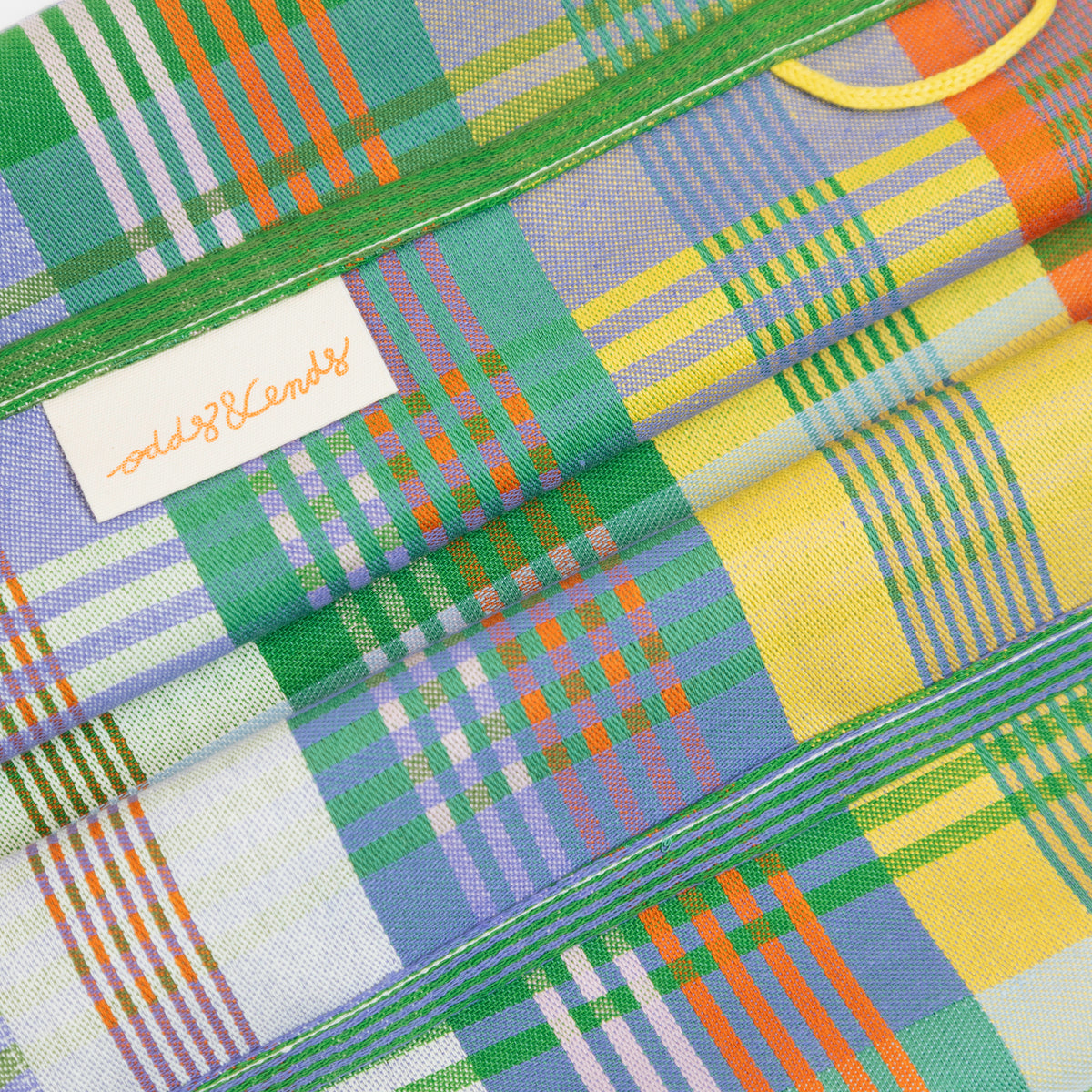 Colorful cotton tea towel made from leftover yarns – 50×70 cm – Foekje Fleur – made in Portugal