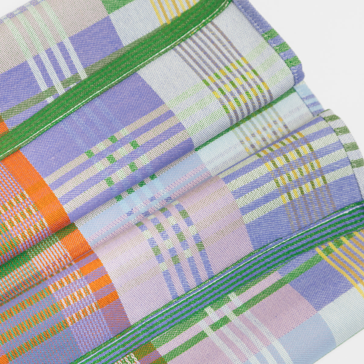 Colorful cotton tea towel made from leftover yarns – 50×70 cm – Foekje Fleur – made in Portugal