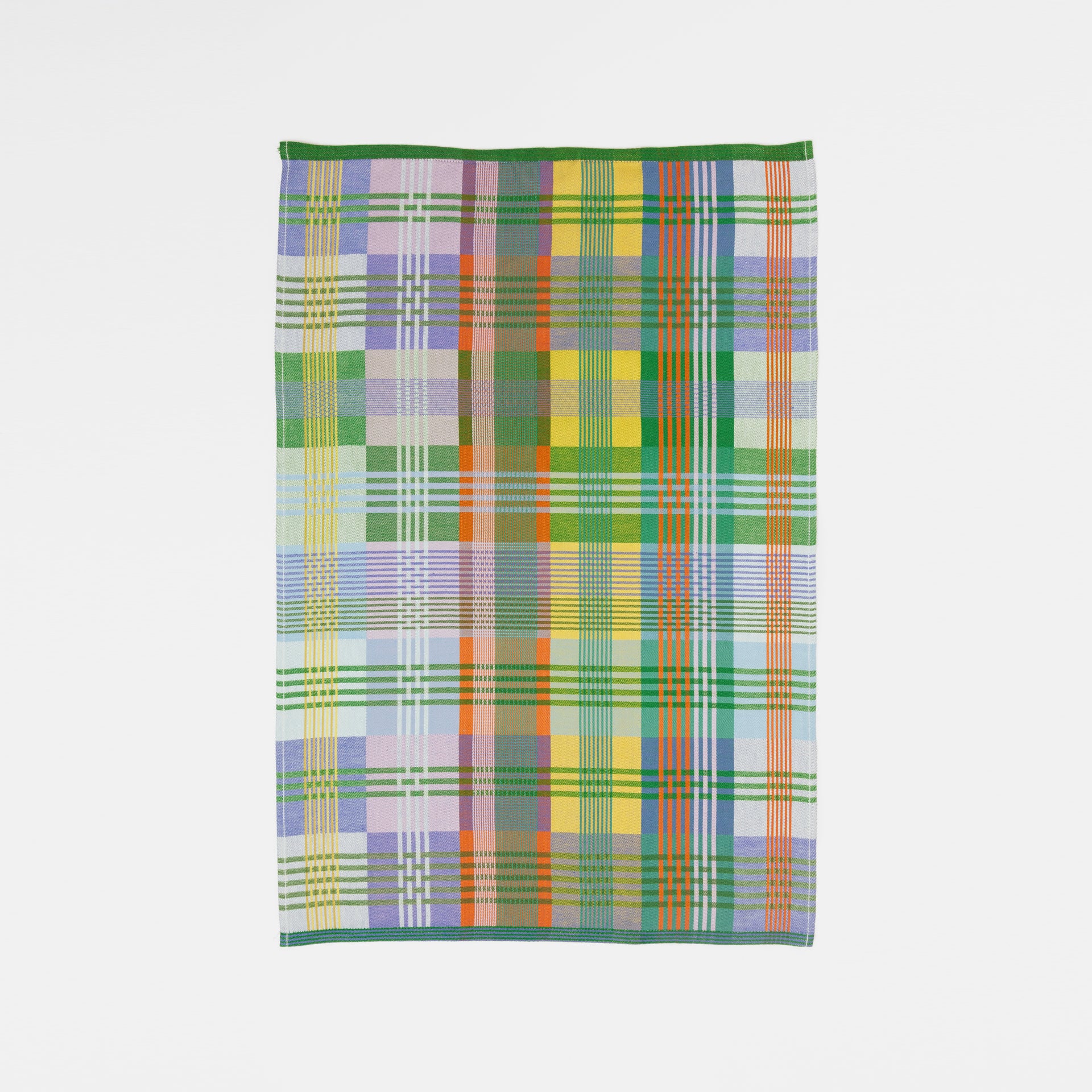Colorful cotton tea towel made from leftover yarns – 50×70 cm – Foekje Fleur – made in Portugal