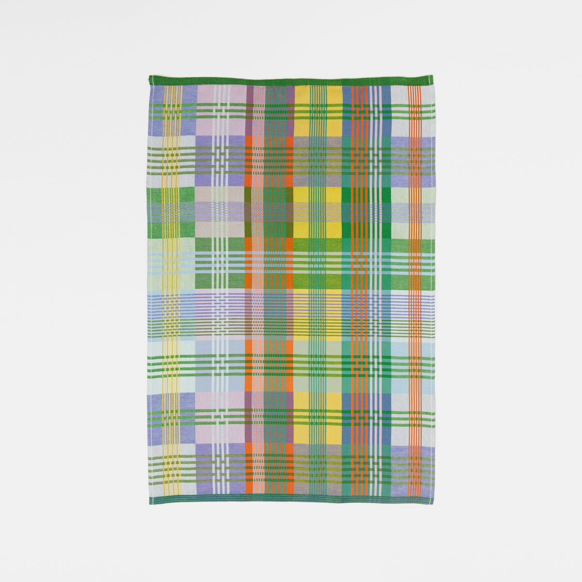 Colorful cotton tea towel made from leftover yarns – 50×70 cm – Foekje Fleur – made in Portugal